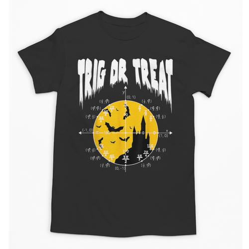 Nerdy Trig Or Treat Halloween Costume Math Teacher Unisex T-Shirt - teacherstshirts.com