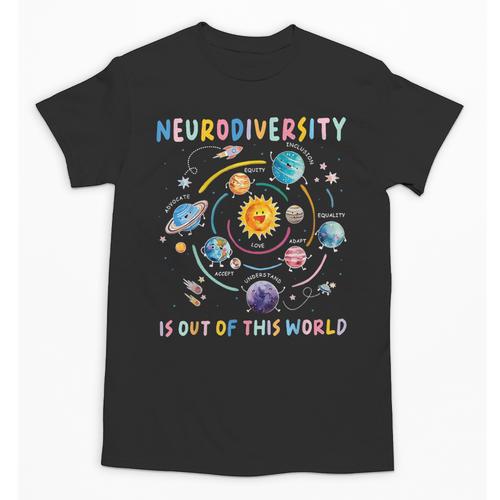 Neurodiversity Is Out Of This World Space Autism Teacher Unisex T-Shirt - teacherstshirts.com DE