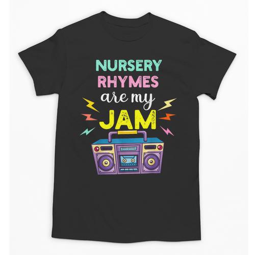 Nursery Rhymes Are My Jam 80s Retro Teachers & Students Kids Unisex T-Shirt - teacherstshirts.com AU