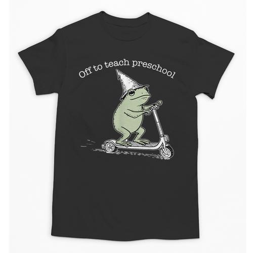 Off To Teach Preschool Pre-K Teacher Back To School Frog Unisex T-Shirt - teacherstshirts.com