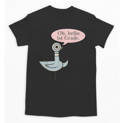 Oh Hello First Graders Cute Pigeon 1st Grade Teacher Unisex T-Shirt - teacherstshirts.com DE