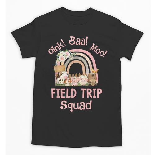 Oink Baa Moo Field Trip Squad Teacher Students Matching Unisex T-Shirt - teacherstshirts.com CA