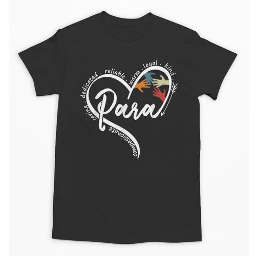 Para Heart Paraprofessional Teacher Paraeducator Unisex T-Shirt - teacherstshirts.com