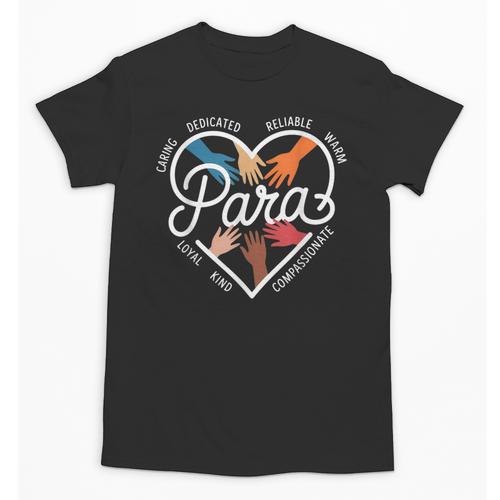 Para Heart Paraprofessional Teacher Paraeducator Unisex T-Shirt - teacherstshirts.com DE