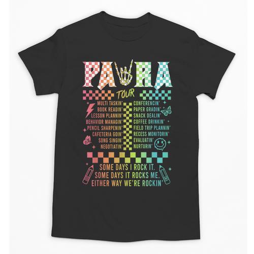 Para Tour Paraprofessional Squad Rock Teacher Back To School Unisex T-Shirt - teacherstshirts.com DE