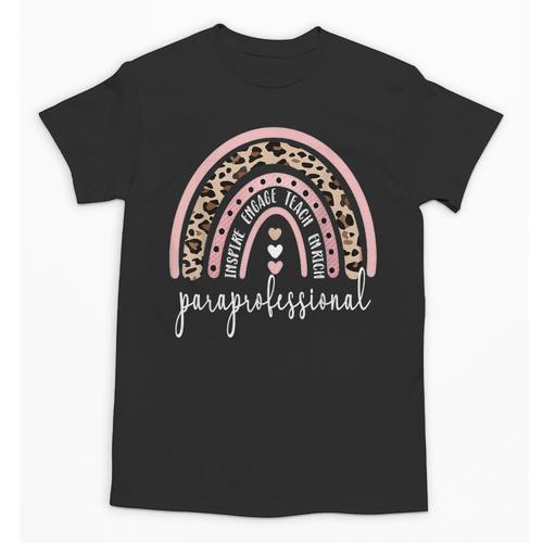 Paraprofessional Rainbow Para Teacher Parapro Unisex T-Shirt - teacherstshirts.com DE