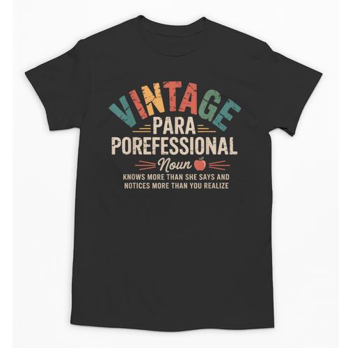 Paraprofessional Vintage Para Teacher 60s 70s 80s Unisex T-Shirt - teacherstshirts.com