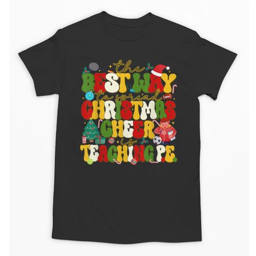 PE Teacher Christmas Holiday Unisex T-Shirt - teacherstshirts.com DE
