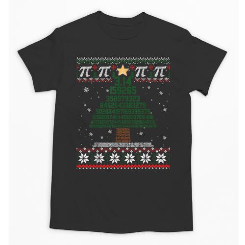 Pi Tree Christmas Math Teacher Ugly Sweater Men Women Kids Unisex T-Shirt - teacherstshirts.com DE