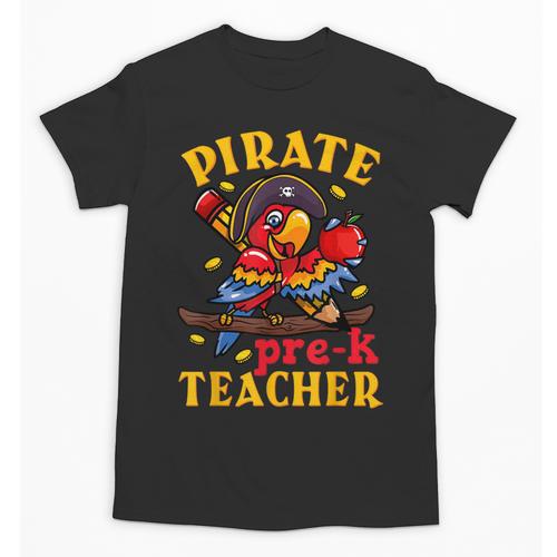 Pirate Pre-K Teacher Preschool Halloween Unisex T-Shirt - teacherstshirts.com