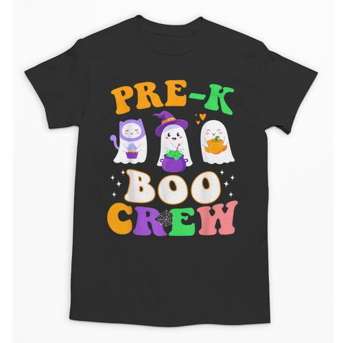 Pre-K Boo Crew Cute Ghost Halloween Costume Teacher Student For Men Women Kids Unisex T-Shirt - teacherstshirts.com DE
