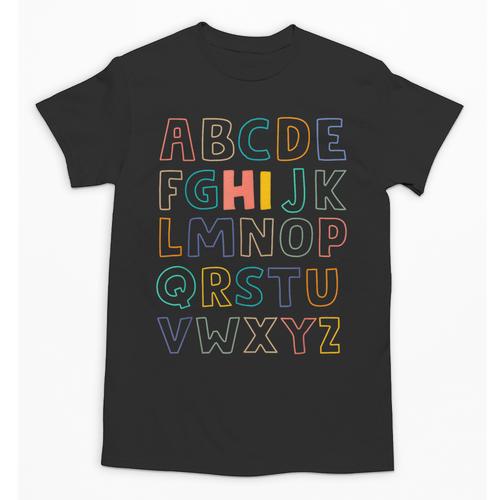 Pre K Kindergarten Hi Alphabet Back To School Teachers Men Women Girls Kids Unisex T-Shirt - teacherstshirts.com AU
