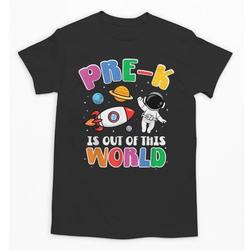 Pre-K Student Teacher Astronaut Space Back To School Unisex T-Shirt - teacherstshirts.com