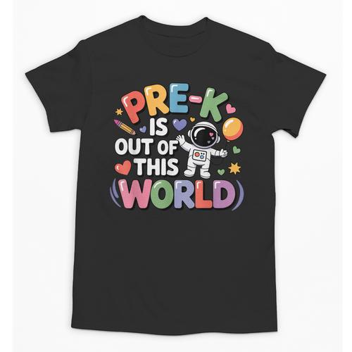 Pre-K Is Out Of This World Space Planets Teacher Unisex T-Shirt - teacherstshirts.com