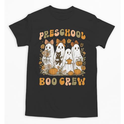 Preschool Boo Crew Halloween Teacher Ghost Costume Matching Unisex T-Shirt - teacherstshirts.com UK
