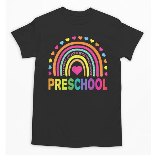 Preschool Rainbow Girls Boys Kids Teacher Back To School Unisex T-Shirt - teacherstshirts.com CA