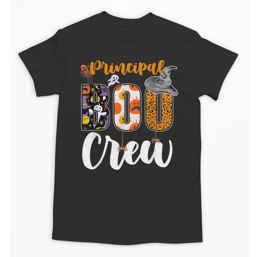 Principal Boo Crew Ghost Halloween Teachers School Matching Unisex T-Shirt - teacherstshirts.com UK