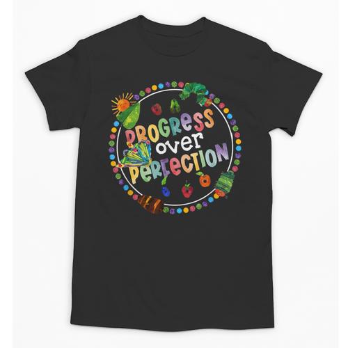 Progress Over Perfection Caterpillar Back To School Teacher Unisex T-Shirt - teacherstshirts.com AU