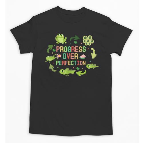 Progress Over Perfection Frog Back To School Teacher Unisex T-Shirt - teacherstshirts.com AU