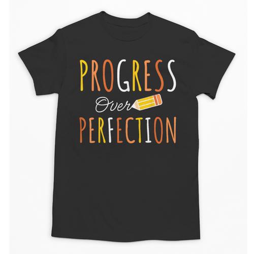 Progress Over Perfection Teacher Pencil Back-To-School Unisex T-Shirt - teacherstshirts.com