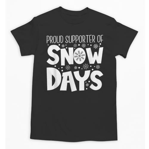 Proud Supporter Of Snow Days Teacher Christmas Men Women Unisex T-Shirt - teacherstshirts.com DE