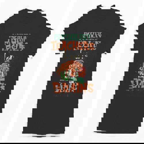 Psychology Teachers Love Brains Halloween For Psychologists Men Women Unisex T-Shirt - teacherstshirts.com