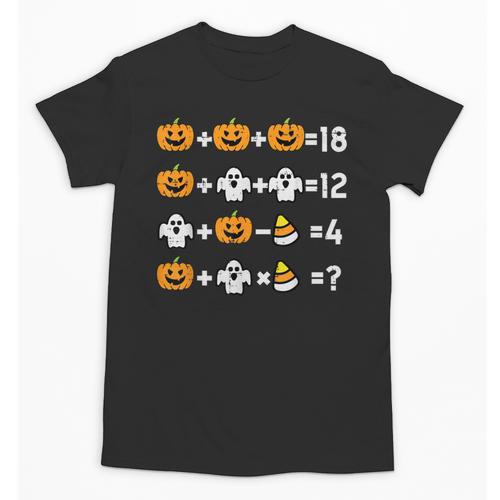 Pumpkin Ghost Equation Math Teacher Halloween Costume Unisex T-Shirt - teacherstshirts.com AU