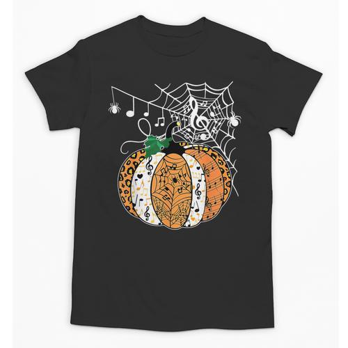 Pumpkin Music Teacher Halloween Fall Music Notes Autumn Unisex T-Shirt - teacherstshirts.com AU