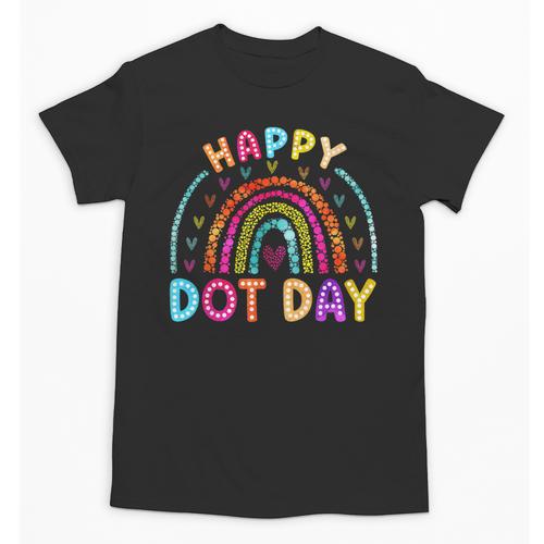 Rainbow Happy Dot Day Shirts Teacher Kids September 15th Unisex T-Shirt - teacherstshirts.com UK