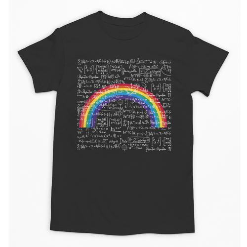 Rainbow Math Equation Teacher Nerd Retro LGBT Gay Pride Flag Unisex T-Shirt - teacherstshirts.com CA