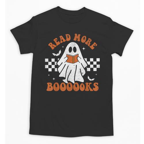 Read More Books Cute Ghost Reading Book Teacher Halloween Unisex T-Shirt - teacherstshirts.com UK