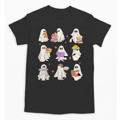 Read More Books Spooky Teacher Halloween Ghost Reading Book Unisex T-Shirt - teacherstshirts.com UK