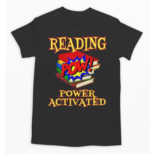 Reading Super Power Activated Superhero Teacher Or Student Men Women Girls Kids Unisex T-Shirt - teacherstshirts.com UK