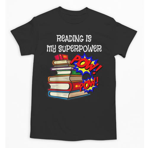 Reading Is My Super Power Superhero Best English Teacher Unisex T-Shirt - teacherstshirts.com UK