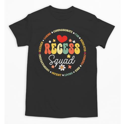 Recess Squad Crew Teachers Students Monitor Back To School Unisex T-Shirt - teacherstshirts.com