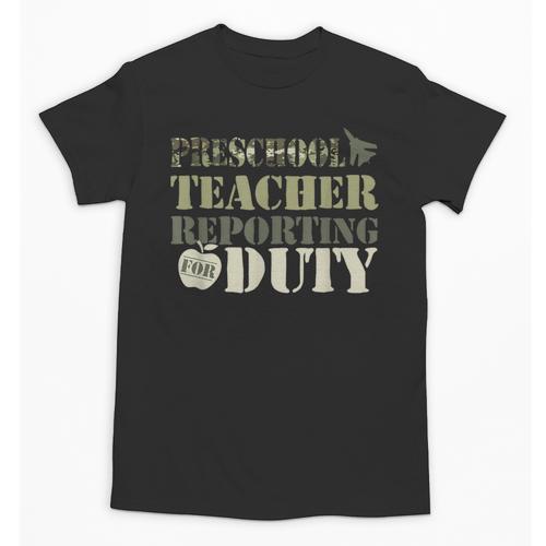 Retro Back To School Women Old Camo Preschool Teacher Unisex T-Shirt - teacherstshirts.com AU