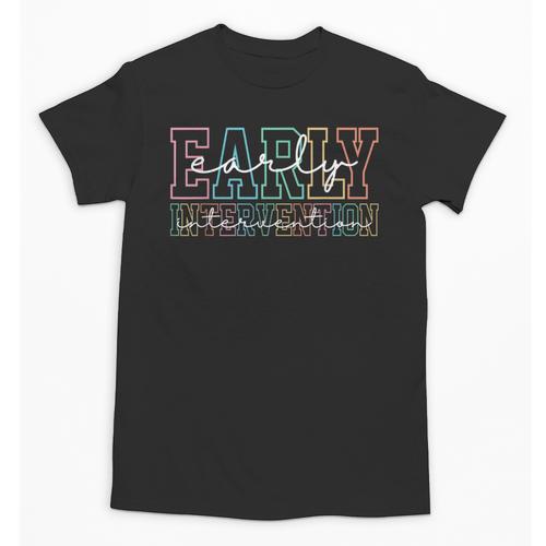 Retro Early Intervention Teacher Intervention Specialist Unisex T-Shirt - teacherstshirts.com UK