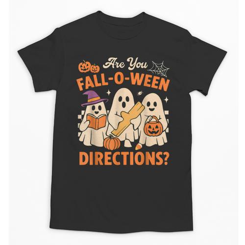 Retro Are You Fall O Ween Directions Ghost Teacher Spooky Unisex T-Shirt - teacherstshirts.com