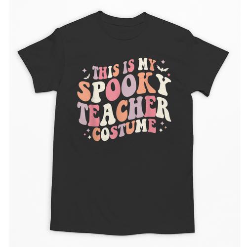 Retro Halloween This Is My Spooky School Teacher Costume Unisex T-Shirt - teacherstshirts.com