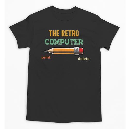 Retro Old-School Computer Pencil Tech Teacher Unisex T-Shirt - teacherstshirts.com