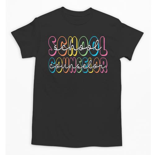 Retro School Counselor Counseling Teacher Appreciation Unisex T-Shirt - teacherstshirts.com
