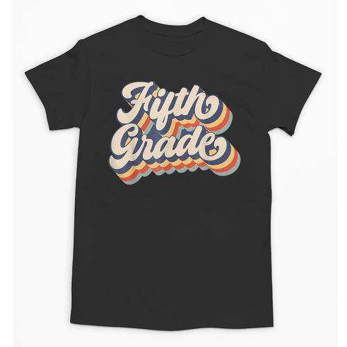 Retro Sunset Fifth Grade Teacher & Student Back To School Unisex T-Shirt - teacherstshirts.com DE