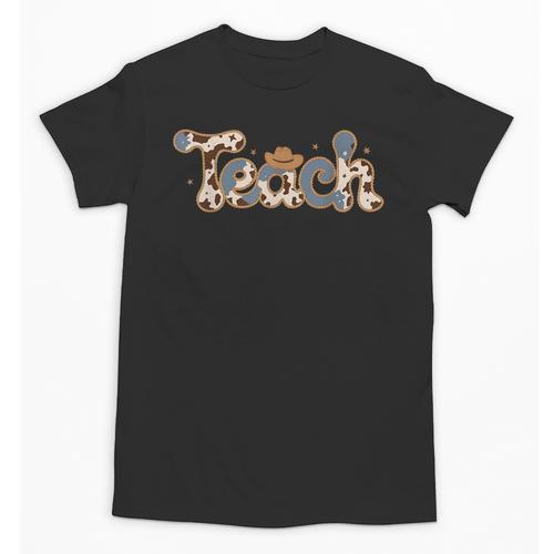 Retro Teacher Western Country Cowboy Cowgirl Back To School Unisex T-Shirt - teacherstshirts.com AU