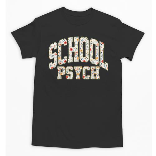 Retro Wildflower School Psych Teacher School Psychologist Unisex T-Shirt - teacherstshirts.com UK