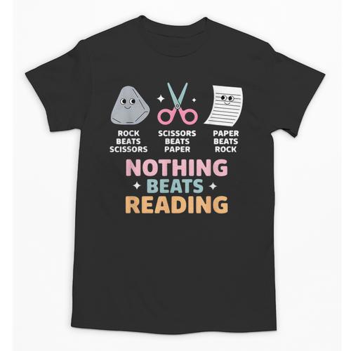 Rock Paper Scissors Teacher Librarian Nothing Beats Reading Unisex T-Shirt - teacherstshirts.com DE
