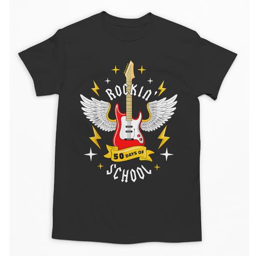 Rockin 50 Days Of School 50th Day Of School Teacher Student Men Women Girls Kids Unisex T-Shirt - teacherstshirts.com DE