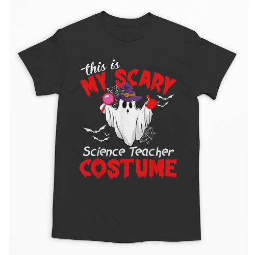 This Is My Scary Science Teacher Costume Ghost Halloween Unisex T-Shirt - teacherstshirts.com DE