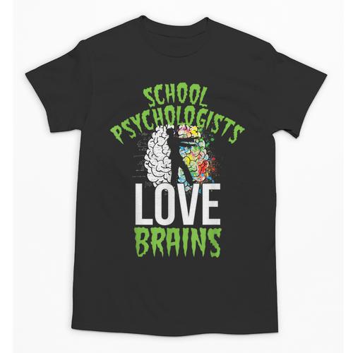 School Psychologists Love Brains Halloween Teacher Counselor Unisex T-Shirt - teacherstshirts.com