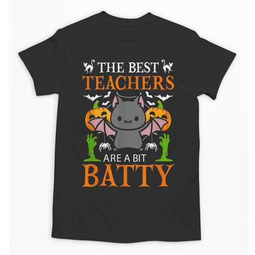 School Teacher A Bit Batty Teaching Bat Halloween Costume Unisex T-Shirt - teacherstshirts.com