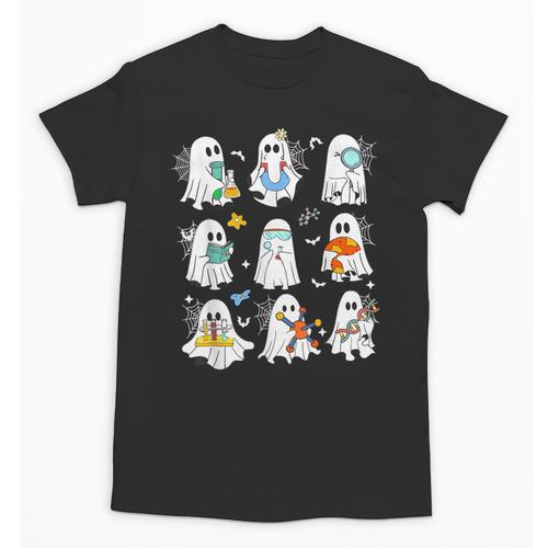 Science Teacher Ghost Laboratory Halloween Teacher Unisex T-Shirt - teacherstshirts.com UK